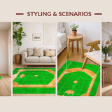 Vibrant Whimsical Baseball Diamond Decor(Green)