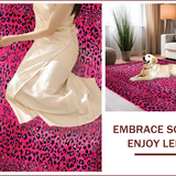 Ultra Soft Area Rug, Non Slip, Stain Resistant, Washable Area Rugs for Living Room, Bedroom, Vibrant Bold Leopard Aesthetic(Pink)