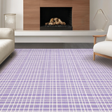 Ultra Soft Area Rug, Non Slip, Stain Resistant, Washable Area Rugs for Living Room, Bedroom, Trendy Light Purple Trellis Design(Purple)