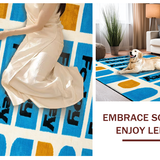 Chic Monochrome Quirky Text Design(Blue)