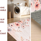 Ultra Soft Area Rug, Non Slip, Stain Resistant, Washable Area Rugs for Living Room, Bedroom, Serene Minimalist Blush Touch(Pink)