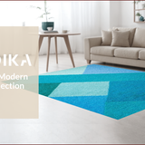 Ultra Soft Area Rug, Non Slip, Stain Resistant, Washable Area Rugs for Living Room, Bedroom, Colorful Modern Home Office Plush Area Carpet(Blue)