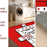 Ultra Soft Area Rug, Non Slip, Stain Resistant, Washable Area Rugs for Living Room, Bedroom, Stylish Red and White Contrast(Red)