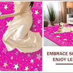 Ultra Soft Area Rug, Non Slip, Stain Resistant, Washable Area Rugs for Living Room, Bedroom, Preppy Pink Cowgirl Entryway Mat(Pink) - ODIKA