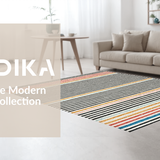 Ultra Soft Area Rug, Non Slip, Stain Resistant, Washable Area Rugs for Living Room, Bedroom, Black and White Striped Machine Washable(Black)