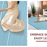 Ultra Soft Area Rug, Non Slip, Stain Resistant, Washable Area Rugs for Living Room, Bedroom, Elegant Neutral Stripe Fusion(Blue)