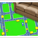 Vibrant Cityscape Playful Mosaic(Green)