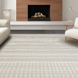 Ultra Soft Area Rug, Non Slip, Stain Resistant, Washable Area Rugs for Living Room, Bedroom, Minimalist Monochrome Lattice Style(Gray)