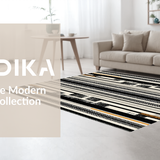 Ultra Soft Area Rug, Non Slip, Stain Resistant, Washable Area Rugs for Living Room, Bedroom, Dramatic Earth Tones Animal Pattern(Black)