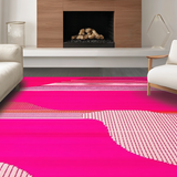 Ultra Soft Area Rug, Non Slip, Stain Resistant, Washable Area Rugs for Living Room, Bedroom, Wildlife Chic Animal Print(Pink)