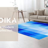 Ultra Soft Area Rug, Non Slip, Stain Resistant, Washable Area Rugs for Living Room, Bedroom, Vibrant Fluid Pattern Play(Blue)