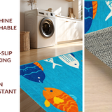 Cute Fish Print Decorative Runner(Blue)