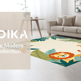 Ultra Soft Area Rug, Non Slip, Stain Resistant, Washable Area Rugs for Living Room, Bedroom, Chic Animal Print for Fun Spaces(Beige)