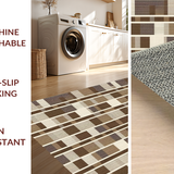 Ultra Soft Area Rug, Non Slip, Stain Resistant, Washable Area Rugs for Living Room, Bedroom, Stylish Cozy Neutral Geometric(Beige)