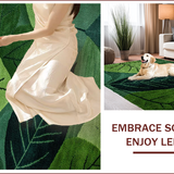 Ultra Soft Area Rug, Non Slip, Stain Resistant, Washable Area Rugs for Living Room, Bedroom, Charming Moss Green Textured Aesthetic(Green)