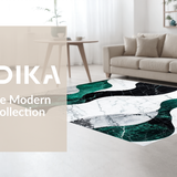 Emerald Swirl Abstract Elegance(White)