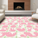Ultra Soft Area Rug, Non Slip, Stain Resistant, Washable Area Rugs for Living Room, Bedroom, Fresh Farmhouse Easter Decor(Pink)