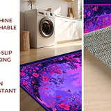 Ultra Soft Area Rug, Non Slip, Stain Resistant, Washable Area Rugs for Living Room, Bedroom, Whimsical Butterfly Moonlit Artwork(Purple)