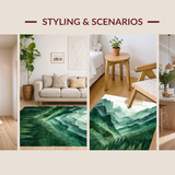 Earthy Watercolor Mountain Landscape(Green)