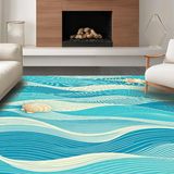 Stylish Abstract Seaside Elements(Blue)