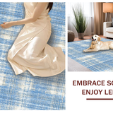 Ultra Soft Area Rug, Non Slip, Stain Resistant, Washable Area Rugs for Living Room, Bedroom, Adorable Sky Blue Bow Knot Rug With Preppy Vibe For Fashionable Home Decor(Blue)