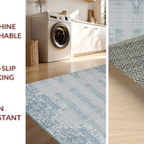 Ultra Soft Area Rug, Non Slip, Stain Resistant, Washable Area Rugs for Living Room, Bedroom, Chic Modern Animal Print(Blue)