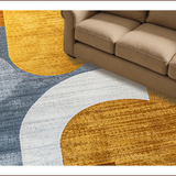 Ultra Soft Area Rug, Non Slip, Stain Resistant, Washable Area Rugs for Living Room, Bedroom, Contemporary Grey Gold Minimalist Easy Care Area Rug(Gold)