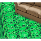 Ultra Soft Area Rug, Non Slip, Stain Resistant, Washable Area Rugs for Living Room, Bedroom, Boho Oriental Vintage(Green)