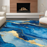 Vibrant Abstract Flowing Shapes(Blue)
