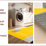 Ultra Soft Area Rug, Non Slip, Stain Resistant, Washable Area Rugs for Living Room, Bedroom, Vibrant Geometric Box Motif(Yellow)