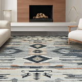 Geometric Rustic Charcoal Motif(Gray)