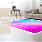 Ultra Soft Area Rug, Non Slip, Stain Resistant, Washable Area Rugs for Living Room, Bedroom, Unicorn Aesthetic Toddler Room Plush Rug(Blue)