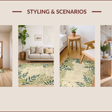 Ultra Soft Area Rug, Non Slip, Stain Resistant, Washable Area Rugs for Living Room, Bedroom, Contemporary Insect Motif Aesthetic(Beige)