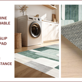 Ultra Soft Area Rug, Non Slip, Stain Resistant, Washable Area Rugs for Living Room, Bedroom, Elegant Modern Wave Aesthetic(Gray)