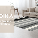 Ultra Soft Area Rug, Non Slip, Stain Resistant, Washable Area Rugs for Living Room, Bedroom, Stylish Dynamic Lattice Arrangement(Black)