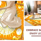 Ultra Soft Area Rug, Non Slip, Stain Resistant, Washable Area Rugs for Living Room, Bedroom, Whimsical Sun and Moon Embellishments(Orange)