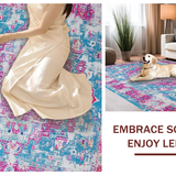 Vibrant Fuchsia Geometric Artistry(Blue)
