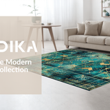 Ultra Soft Area Rug, Non Slip, Stain Resistant, Washable Area Rugs for Living Room, Bedroom, Boho Bow Decor Rug(Blue)