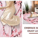 Ultra Soft Area Rug, Non Slip, Stain Resistant, Washable Area Rugs for Living Room, Bedroom, Graceful Floral Artistry Theme(Pink)
