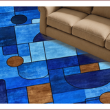 Chic Multi Hued Contemporary Design(Blue)