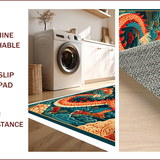 Ultra Soft Area Rug, Non Slip, Stain Resistant, Washable Area Rugs for Living Room, Bedroom, Dragon Castle Fantasy(Red)