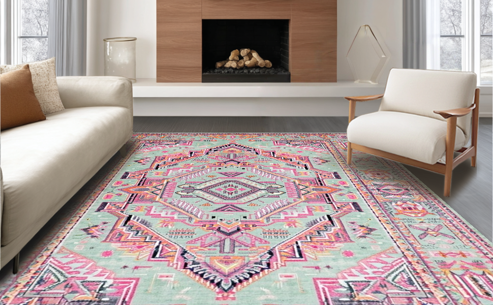 87cm ROUND ViNTAGE TURKiSH RUG