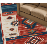Ultra Soft Area Rug, Non Slip, Stain Resistant, Washable Area Rugs for Living Room, Bedroom, Distressed Crimson Bedroom Stain-Resistant Area Carpet(Red)