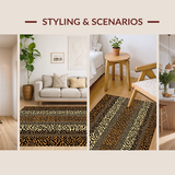 Ultra Soft Area Rug, Non Slip, Stain Resistant, Washable Area Rugs for Living Room, Bedroom, Striking Exotic Animal Imagery(Black)