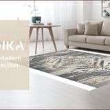 Ultra Soft Area Rug, Non Slip, Stain Resistant, Washable Area Rugs for Living Room, Bedroom, Elegant Distressed Vintage Motif(Gray)