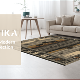 Ultra Soft Area Rug, Non Slip, Stain Resistant, Washable Area Rugs for Living Room, Bedroom, Rustic Wildlife Brown Tapestry(Gray)