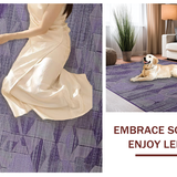 Ultra Soft Area Rug, Non Slip, Stain Resistant, Washable Area Rugs for Living Room, Bedroom, Vibrant Coastal Floral Touch(Purple)