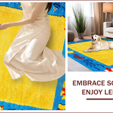 Ultra Soft Area Rug, Non Slip, Stain Resistant, Washable Area Rugs for Living Room, Bedroom, Vibrant Marine Life Classroom Non-Slip Area Carpet(Blue)