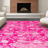 Ultra Soft Area Rug, Non Slip, Stain Resistant, Washable Area Rugs for Living Room, Bedroom, Whimsical Bright Color Fusion(Pink)