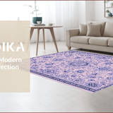 Ultra Soft Area Rug, Non Slip, Stain Resistant, Washable Area Rugs for Living Room, Bedroom, Boho Floral Washable(Ivory)